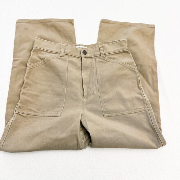 & Other Stories Khaki Cargo Wide Leg Denim Jeans Pants Size 4 - Picture 9 of 10